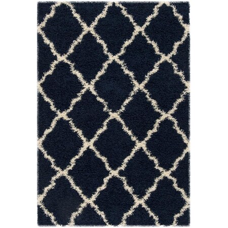 Safavieh SGD-Dallas Shag 10 x 14 ft. Rectangle Area Rug Navy & Ivory SGD257N-10